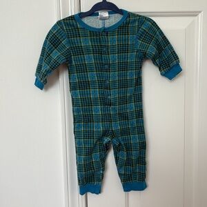 Vintage Gymboree rainbow tag plaid 90s baby 3-6 month bodysuit long pants arms